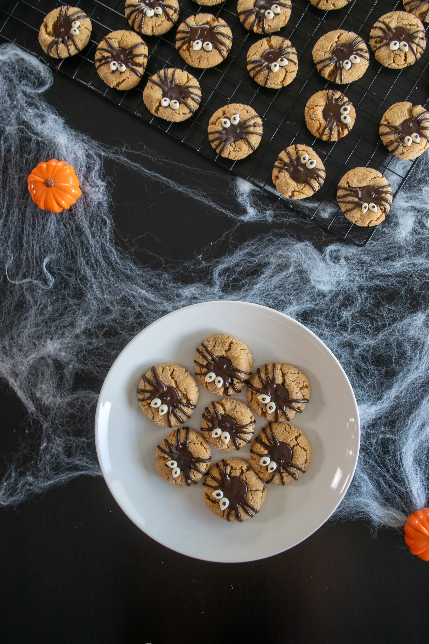 Peanut Butter Spider Cookies (Vegan) - Angelina's Veggie Kitchen